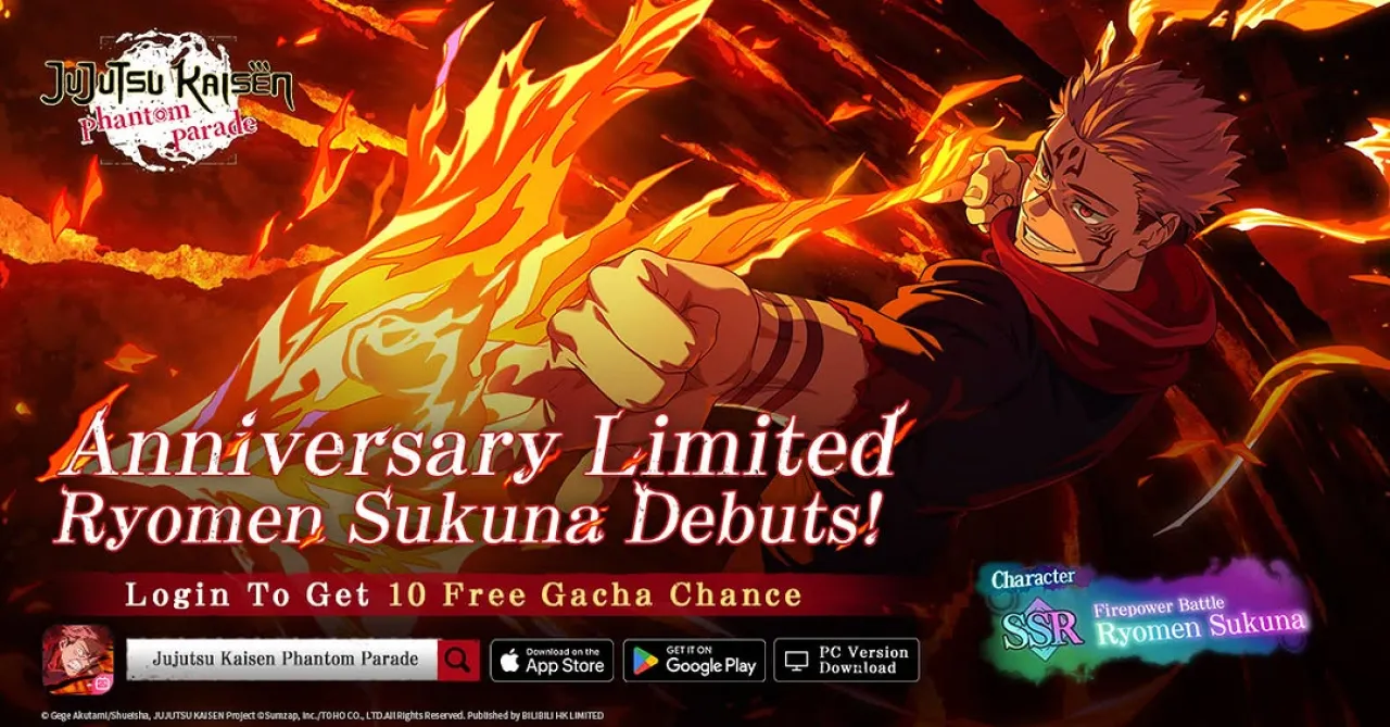 Jujutsu Kaisen Phantom Parade Unveils New SSR Ryomen Sukuna for 1st Anniversary