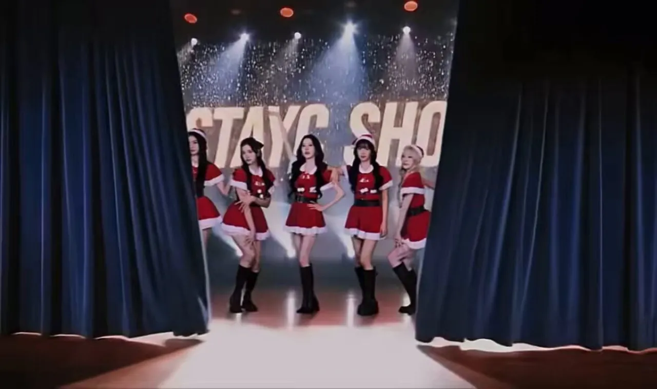 STAYC Recreates Iconic 'Jingle Bell Rock' Scene from 'Mean Girls' Film