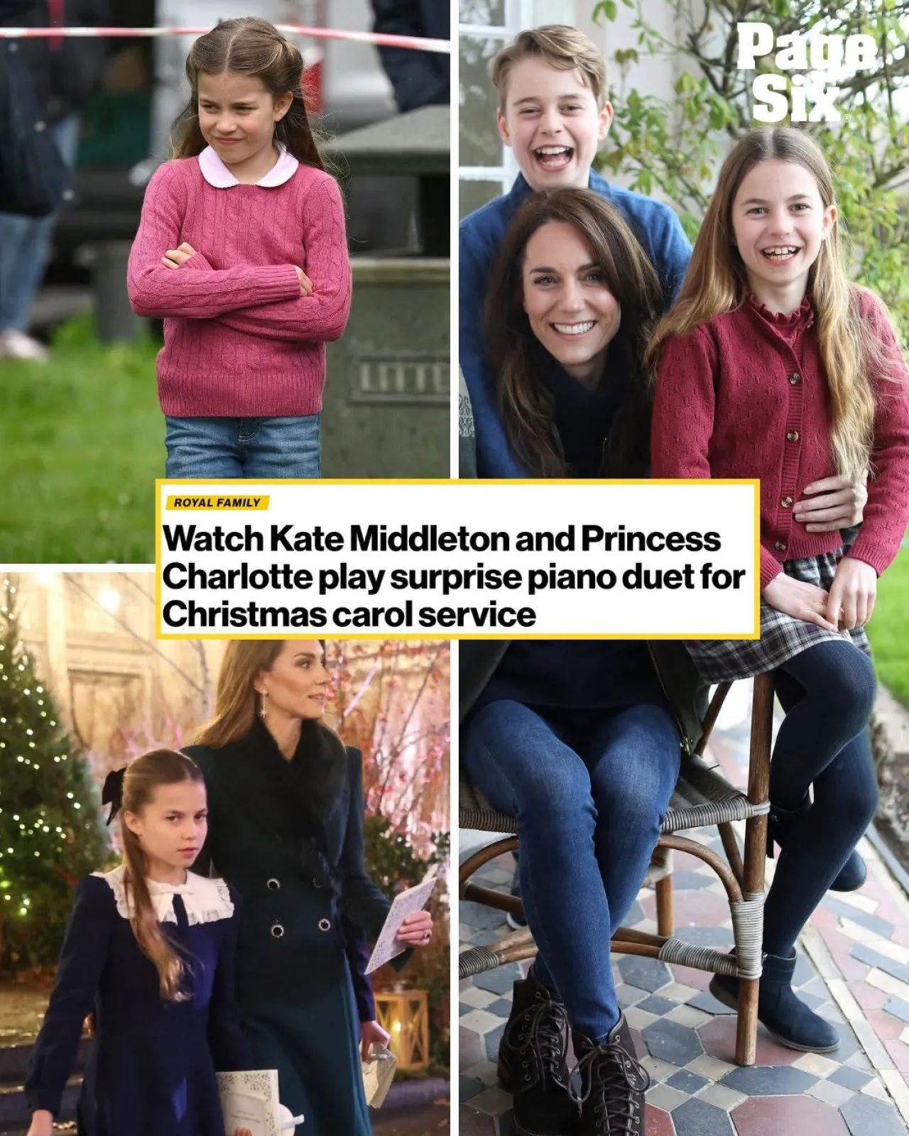 Princess Charlotte Joins Kate Middleton in Surprise Piano Duet at Christmas Carol Service